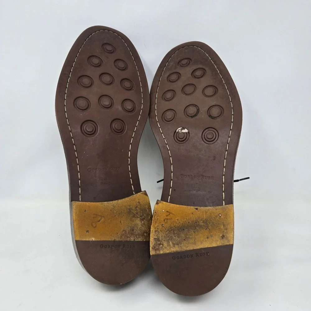 Gordon Rush Hester Mens Brown Textured Leather Derby Dress Shoes 300124 SZ 10.5